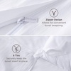 image:imageBedsure Duvet Cover Queen Size with Fitted Sheet  4 Pieces Prewashed Polyester Soft Bedding Set Includes 1 Duvet Cover 90x90 with Zipper Closure 2 Pillow Shams 1 Fitted Sheet Bright White02  Bright White No Comforter