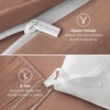image:imageBedsure Duvet Cover Queen Size with Fitted Sheet  4 Pieces Prewashed Polyester Soft Bedding Set Includes 1 Duvet Cover 90x90 with Zipper Closure 2 Pillow Shams 1 Fitted Sheet Bright White02  Mocha Mousse No Comforter