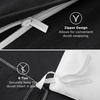 image:imageBedsure Duvet Cover Queen Size with Fitted Sheet  4 Pieces Prewashed Polyester Soft Bedding Set Includes 1 Duvet Cover 90x90 with Zipper Closure 2 Pillow Shams 1 Fitted Sheet Bright White01  Black No Comforter