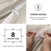 image:imageBedsure Duvet Cover Queen Size with Fitted Sheet  4 Pieces Prewashed Polyester Soft Bedding Set Includes 1 Duvet Cover 90x90 with Zipper Closure 2 Pillow Shams 1 Fitted Sheet Bright White02  Linen No Comforter