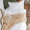image:imageBedsure Duvet Cover Queen Size with Fitted Sheet  4 Pieces Prewashed Polyester Soft Bedding Set Includes 1 Duvet Cover 90x90 with Zipper Closure 2 Pillow Shams 1 Fitted Sheet Bright White02  Bright White No Comforter