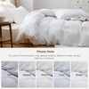 image:imageBedsure Duvet Cover Queen Size with Fitted Sheet  4 Pieces Prewashed Polyester Soft Bedding Set Includes 1 Duvet Cover 90x90 with Zipper Closure 2 Pillow Shams 1 Fitted Sheet Bright White00  White No Comforter