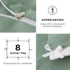 image:imageBedsure Duvet Cover Queen Size with Fitted Sheet  4 Pieces Prewashed Polyester Soft Bedding Set Includes 1 Duvet Cover 90x90 with Zipper Closure 2 Pillow Shams 1 Fitted Sheet Bright White03  Sage Green No Comforter