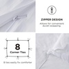 image:imageBedsure Duvet Cover Queen Size with Fitted Sheet  4 Pieces Prewashed Polyester Soft Bedding Set Includes 1 Duvet Cover 90x90 with Zipper Closure 2 Pillow Shams 1 Fitted Sheet Bright White02  Bright White No Comforter