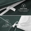 image:imageBedsure Duvet Cover Queen Size with Fitted Sheet  4 Pieces Prewashed Polyester Soft Bedding Set Includes 1 Duvet Cover 90x90 with Zipper Closure 2 Pillow Shams 1 Fitted Sheet Bright White01  Forest Green No Comforter