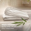 image:imageBedsure Queen Fitted Sheet Only 100 Rayon Derived from Bamboo Breathable amp Soft PureWoven Cooling Bottom Sheet for Hot Sleepers Deep Pocket Up to 18 with 4 Elastic Corner Straps BlackBeige