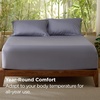 image:imageBedsure Queen Fitted Sheet Only 100 Rayon Derived from Bamboo Breathable amp Soft PureWoven Cooling Bottom Sheet for Hot Sleepers Deep Pocket Up to 18 with 4 Elastic Corner Straps BlackGrey