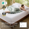 image:imageBedsure Queen Fitted Sheet Only 100 Rayon Derived from Bamboo Breathable amp Soft PureWoven Cooling Bottom Sheet for Hot Sleepers Deep Pocket Up to 18 with 4 Elastic Corner Straps BlackWhite