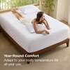 image:imageBedsure Queen Fitted Sheet Only 100 Rayon Derived from Bamboo Breathable amp Soft PureWoven Cooling Bottom Sheet for Hot Sleepers Deep Pocket Up to 18 with 4 Elastic Corner Straps BlackWhite