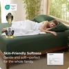 image:imageBedsure Queen Fitted Sheet Only 100 Rayon Derived from Bamboo Breathable amp Soft PureWoven Cooling Bottom Sheet for Hot Sleepers Deep Pocket Up to 18 with 4 Elastic Corner Straps BlackOlive Green