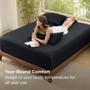 image:imageBedsure Queen Fitted Sheet Only 100 Rayon Derived from Bamboo Breathable amp Soft PureWoven Cooling Bottom Sheet for Hot Sleepers Deep Pocket Up to 18 with 4 Elastic Corner Straps BlackBlack