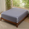 image:imageBedsure Queen Fitted Sheet Only 100 Rayon Derived from Bamboo Breathable amp Soft PureWoven Cooling Bottom Sheet for Hot Sleepers Deep Pocket Up to 18 with 4 Elastic Corner Straps BlackGrey