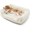 image:imageBedsure Washable Fluffy Cute Cat Bed for Indoor Cats amp Kitten20 Inch Cream  Bubble Fleece Kitten Bed Cuddler Cat Couch with Neck Bolster for Small Dogs Machine Washable AntiSlip Base Up to 10 lbsCream
