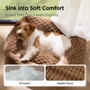 image:imageBedsure Washable Fluffy Cute Cat Bed for Indoor Cats amp Kitten20 Inch Cream  Bubble Fleece Kitten Bed Cuddler Cat Couch with Neck Bolster for Small Dogs Machine Washable AntiSlip Base Up to 10 lbsCamel Brown