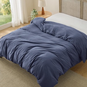 image:imageBedsure Duvet Cover Queen Size Only  Prewashed CottonLike Polyester Extra Soft All Season Bedding Includes 1 Duvet Cover 90x90 Inches with Zipper Closure Black Comforter Not Included03  Navy Only Duvet Cover
