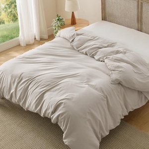 image:imageBedsure Duvet Cover Queen Size Only  Prewashed CottonLike Polyester Extra Soft All Season Bedding Includes 1 Duvet Cover 90x90 Inches with Zipper Closure Black Comforter Not Included01  Linen Only Duvet Cover