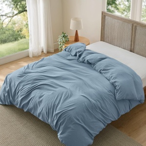 image:imageBedsure Duvet Cover Queen Size Only  Prewashed CottonLike Polyester Extra Soft All Season Bedding Includes 1 Duvet Cover 90x90 Inches with Zipper Closure Black Comforter Not Included03  Mineral Blue No Comforter