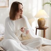 image:imageBedsure Bundle of Satin Pillowcase 20x30 amp 1 Cotton Waffle Blanket 66x90