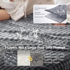 image:imageBedsure Bubble Waterproof Blanket for Bed  Soft Fleece Reversible Dog Blankets for Large Dogs Waterproof Couch Sofa Cover Bed Protector BlackGrey Queen 90x90 inchesGreyWhite