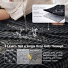 image:imageBedsure Bubble Waterproof Blanket for Bed  Soft Fleece Reversible Dog Blankets for Large Dogs Waterproof Couch Sofa Cover Bed Protector BlackGrey Queen 90x90 inchesBlackGrey