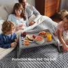 image:imageBedsure Bubble Waterproof Blanket for Bed  Soft Fleece Reversible Dog Blankets for Large Dogs Waterproof Couch Sofa Cover Bed Protector BlackGrey Queen 90x90 inchesGreyWhite