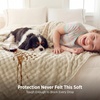 image:imageBedsure Bubble Waterproof Blanket for Bed  Soft Fleece Reversible Dog Blankets for Large Dogs Waterproof Couch Sofa Cover Bed Protector BlackGrey Queen 90x90 inchesBeigeWhite