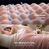 image:imageBedsure Bubble Waterproof Blanket for Bed  Soft Fleece Reversible Dog Blankets for Large Dogs Waterproof Couch Sofa Cover Bed Protector BlackGrey Queen 90x90 inchesPinkBeige