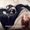 image:imageBedsure Bubble Waterproof Blanket for Bed  Soft Fleece Reversible Dog Blankets for Large Dogs Waterproof Couch Sofa Cover Bed Protector BlackGrey Queen 90x90 inchesBlackGrey