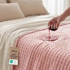 image:imageBedsure Bubble Waterproof Blanket for Bed  Soft Fleece Reversible Dog Blankets for Large Dogs Waterproof Couch Sofa Cover Bed Protector BlackGrey Queen 90x90 inchesPinkBeige