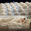 image:imageBedsure Bubble Waterproof Blanket for Bed  Soft Fleece Reversible Dog Blankets for Large Dogs Waterproof Couch Sofa Cover Bed Protector BlackGrey Queen 90x90 inchesBeigeWhite
