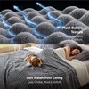 image:imageBedsure Bubble Waterproof Blanket for Bed  Soft Fleece Reversible Dog Blankets for Large Dogs Waterproof Couch Sofa Cover Bed Protector BlackGrey Queen 90x90 inchesGreyWhite