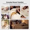 image:imageBedsure Bubble Waterproof Blanket for Bed  Soft Fleece Reversible Dog Blankets for Large Dogs Waterproof Couch Sofa Cover Bed Protector BlackGrey Queen 90x90 inchesBeigeWhite