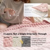 image:imageBedsure Bubble Waterproof Blanket for Bed  Soft Fleece Reversible Dog Blankets for Large Dogs Waterproof Couch Sofa Cover Bed Protector BlackGrey Queen 90x90 inchesPinkBeige