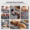 image:imageBedsure Bubble Waterproof Blanket for Bed  Soft Fleece Reversible Dog Blankets for Large Dogs Waterproof Couch Sofa Cover Bed Protector BlackGrey Queen 90x90 inchesGreyWhite