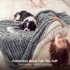 image:imageBedsure Bubble Waterproof Blanket for Bed  Soft Fleece Reversible Dog Blankets for Large Dogs Waterproof Couch Sofa Cover Bed Protector BlackGrey Queen 90x90 inchesGreyWhite