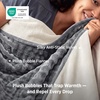 image:imageBedsure Bubble Waterproof Blanket for Bed  Soft Fleece Reversible Dog Blankets for Large Dogs Waterproof Couch Sofa Cover Bed Protector BlackGrey Queen 90x90 inchesGreyWhite