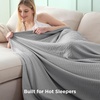 image:imageBedsure Cooling Blanket of Rayon Derived from Bamboo  Lightweight Breathable Cotton Summer Blankets Queen Size for Hot Sleepers Luxury Throws for Bed Couch and Sofa White 90x90 InchesGrey
