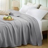 image:imageBedsure Cooling Blanket of Rayon Derived from Bamboo  Lightweight Breathable Cotton Summer Blankets Queen Size for Hot Sleepers Luxury Throws for Bed Couch and Sofa White 90x90 InchesGrey