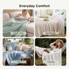 image:imageBedsure Cooling Blanket of Rayon Derived from Bamboo  Lightweight Breathable Cotton Summer Blankets Queen Size for Hot Sleepers Luxury Throws for Bed Couch and Sofa White 90x90 InchesBlue
