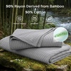 image:imageBedsure Cooling Blanket of Rayon Derived from Bamboo  Lightweight Breathable Cotton Summer Blankets Queen Size for Hot Sleepers Luxury Throws for Bed Couch and Sofa White 90x90 InchesGrey