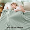 image:imageBedsure Cooling Blanket of Rayon Derived from Bamboo  Lightweight Breathable Cotton Summer Blankets Queen Size for Hot Sleepers Luxury Throws for Bed Couch and Sofa White 90x90 InchesGreen