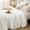 image:imageBedsure Cooling Blanket of Rayon Derived from Bamboo  Lightweight Breathable Cotton Summer Blankets Queen Size for Hot Sleepers Luxury Throws for Bed Couch and Sofa White 90x90 InchesWhite