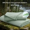 image:imageBedsure Cooling Blanket of Rayon Derived from Bamboo  Lightweight Breathable Cotton Summer Blankets Queen Size for Hot Sleepers Luxury Throws for Bed Couch and Sofa White 90x90 InchesGreen
