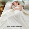 image:imageBedsure Cooling Blanket of Rayon Derived from Bamboo  Lightweight Breathable Cotton Summer Blankets Queen Size for Hot Sleepers Luxury Throws for Bed Couch and Sofa White 90x90 InchesWhite