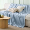 image:imageBedsure Cooling Blanket of Rayon Derived from Bamboo  Lightweight Breathable Cotton Summer Blankets Queen Size for Hot Sleepers Luxury Throws for Bed Couch and Sofa White 90x90 InchesBlue