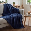 image:imageBedsure Cooling Muslin Blanket Queen Size for Bed Summer Gauze Blanket for Adults 55 Rayon Derived from Bamboo amp 45 Cotton Breathable Lightweight Soft for Hot Sleepers White 90x90 Inches05  Navy Blue