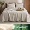 image:imageBedsure Cooling Muslin Blanket Queen Size for Bed Summer Gauze Blanket for Adults 55 Rayon Derived from Bamboo amp 45 Cotton Breathable Lightweight Soft for Hot Sleepers White 90x90 Inches01  Beige