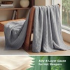image:imageBedsure Cooling Muslin Blanket Queen Size for Bed Summer Gauze Blanket for Adults 55 Rayon Derived from Bamboo amp 45 Cotton Breathable Lightweight Soft for Hot Sleepers White 90x90 Inches04  Grey