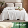 image:imageBedsure Cooling Muslin Blanket Queen Size for Bed Summer Gauze Blanket for Adults 55 Rayon Derived from Bamboo amp 45 Cotton Breathable Lightweight Soft for Hot Sleepers White 90x90 Inches02  White