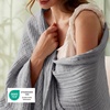 image:imageBedsure Cooling Muslin Blanket Queen Size for Bed Summer Gauze Blanket for Adults 55 Rayon Derived from Bamboo amp 45 Cotton Breathable Lightweight Soft for Hot Sleepers White 90x90 Inches04  Grey